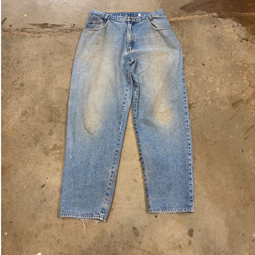 Vintage Boss by IG Design Carpenter Jeans Mens 36 Light Wash Baggy 90s